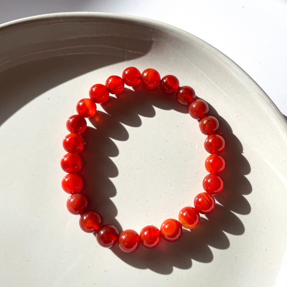 8mm stretchy carnelian crystal bracelet